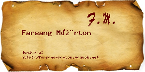 Farsang Márton névjegykártya